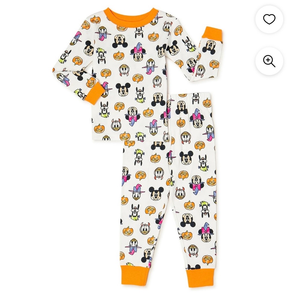 Mickey Mouse Halloween Toddler Unisex Cotton Pajama Set 2 piece 2T